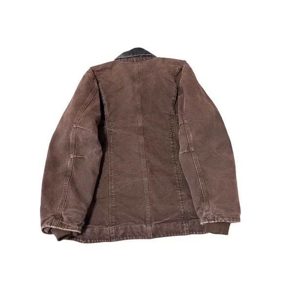 Carhartt Women's Sherpa Lined Canvas Work Jacket Brown Regular Large WCI081 - Picture 16 of 16